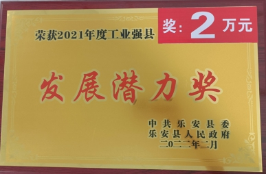 榮獲發(fā)展?jié)摿Κ?jiǎng)